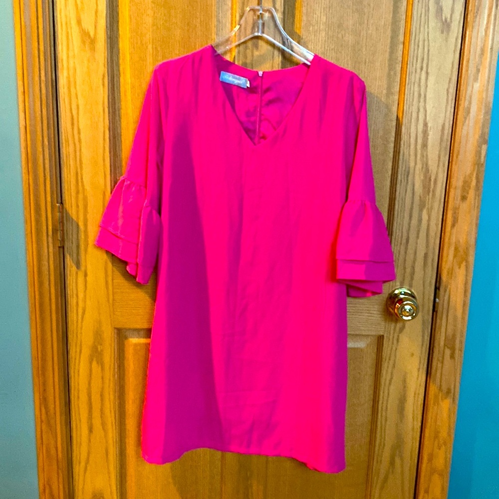 NWT Women's Cute V-Neck Bell Sleeve shift dress NWT